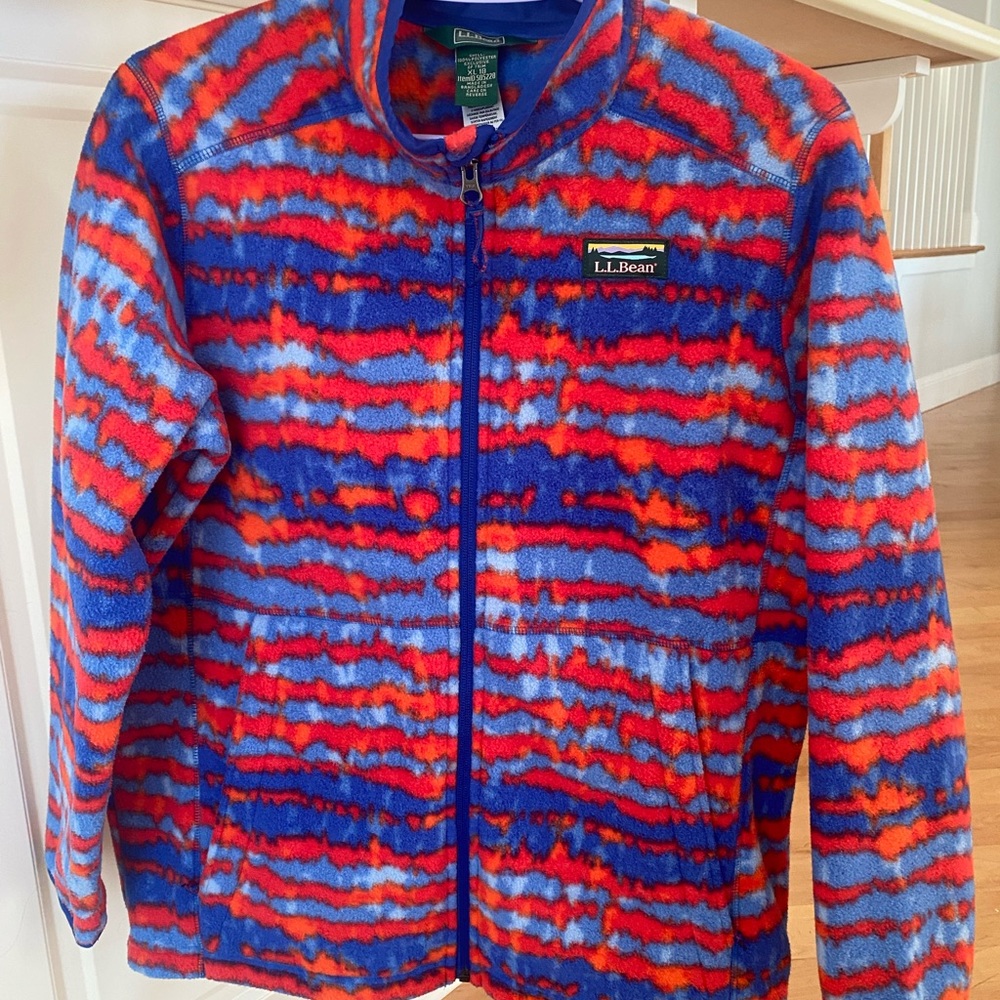 LL BEAN patterned fleece. Worn twice.